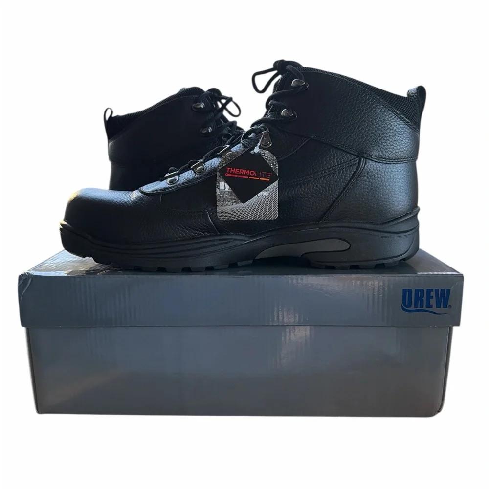 New Drew Size 13 Mens Rockford Thermolite Insulated Black Leather Work Boots